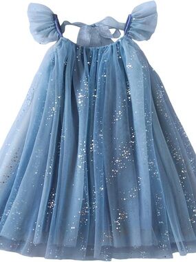 Sparkle Blue Tulle Fairy Costume Dress for Kids